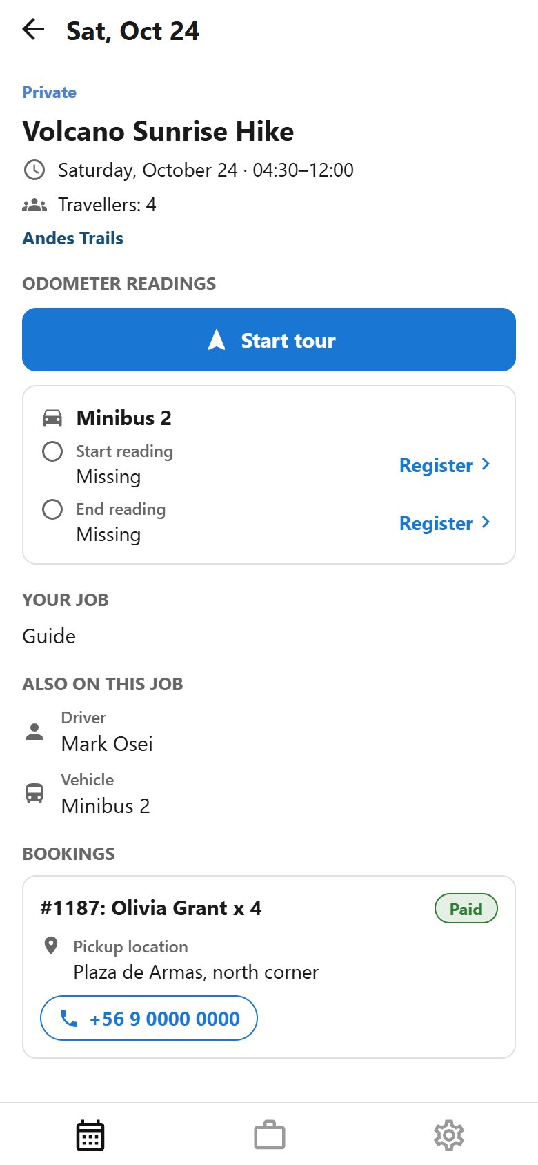 A job with Start tour.