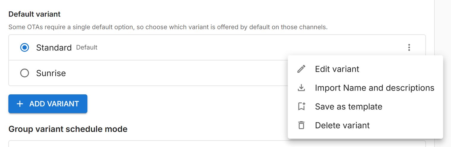 Save as template, in a variant's menu.